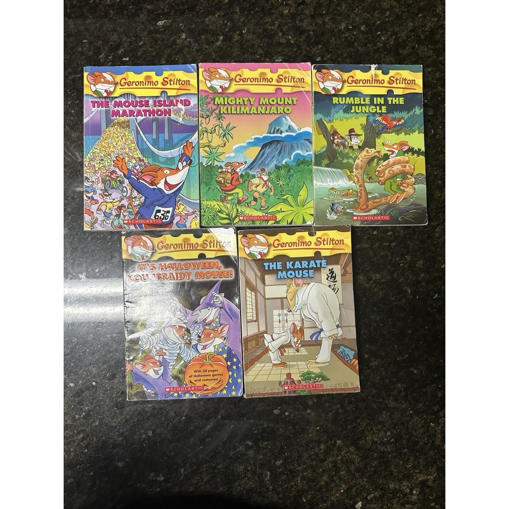 LOT OF 5 GERONIMO STILTON PB BOOKS / SCHOLASTIC